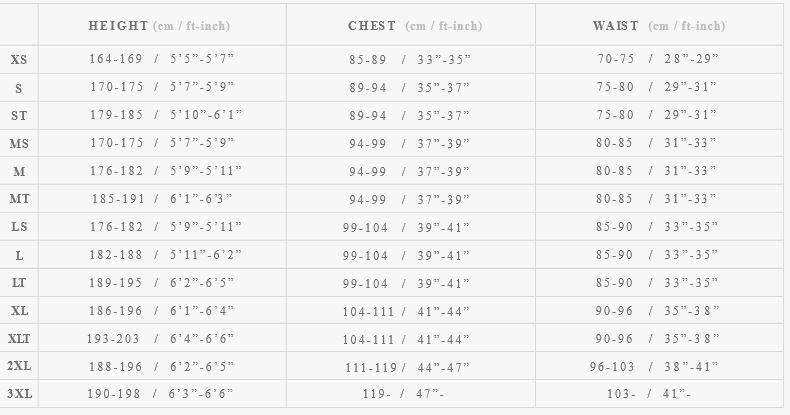 Mystic Shorty Size Chart 21 Womens Size Chart